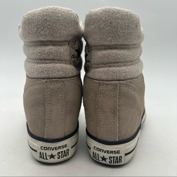 Converse Women’s Size 5.5 Chuck Taylor Beige All*Star Platform Wedge 544848C. - Picture 8 of 9